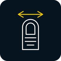 Tap Drag Line Red Circle Icon vector