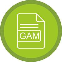 GAM File Format Line Multi Circle Icon vector