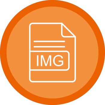 IMG File Format Line Multi Circle Icon vector