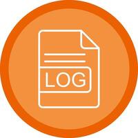 LOG File Format Line Multi Circle Icon vector