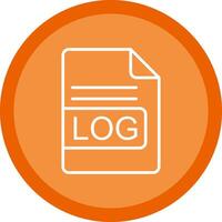 LOG File Format Line Multi Circle Icon vector