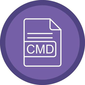 CMD File Format Line Multi Circle Icon vector