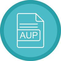 aup archivo formato línea multi circulo icono vector