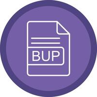 BUP File Format Line Multi Circle Icon vector
