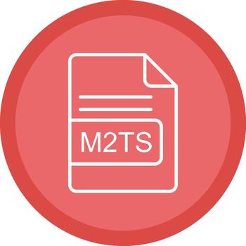 M2TS File Format Line Multi Circle Icon vector