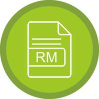 ASF File Format Line Multi Circle Icon vector