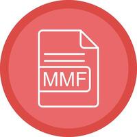 mmf archivo formato línea multi circulo icono vector