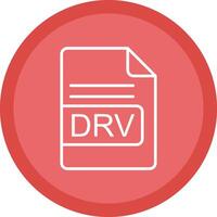 drv archivo formato línea multi circulo icono vector