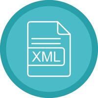 XML File Format Line Multi Circle Icon vector