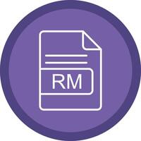 RM File Format Line Multi Circle Icon vector