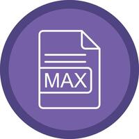 MAX File Format Line Multi Circle Icon vector