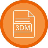 3DM File Format Line Multi Circle Icon vector