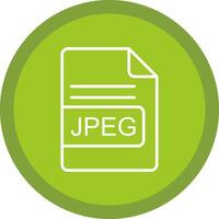 JPEG File Format Line Multi Circle Icon vector