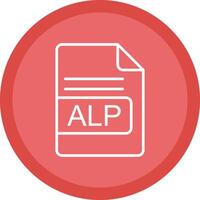 ALP File Format Line Multi Circle Icon vector