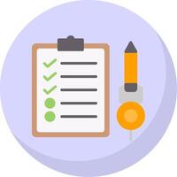 Check List Flat Bubble Icon vector