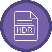 HDR File Format Line Multi Circle Icon vector