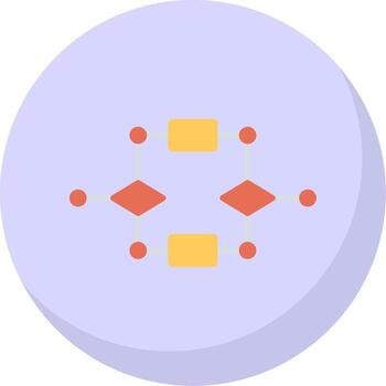 Algorithm Flat Bubble Icon vector
