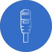 Ethernet Flat Bubble Icon vector