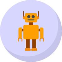 Robot Flat Bubble Icon vector