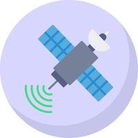 Satellite Flat Bubble Icon vector