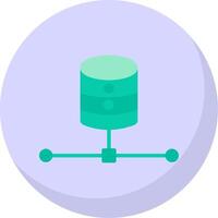 Database Flat Bubble Icon vector