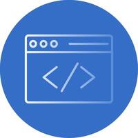 Coding Flat Bubble Icon vector