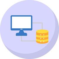 Database Flat Bubble Icon vector