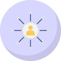 Networking Flat Bubble Icon vector
