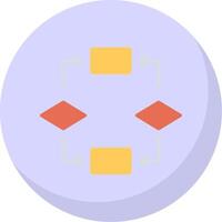 Algorithm Flat Bubble Icon vector