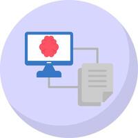 File Transfer Flat Bubble Icon vector