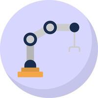 Mechanical Arm Flat Bubble Icon vector