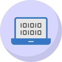 Binary Code Flat Bubble Icon vector