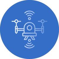 Drone Flat Bubble Icon vector