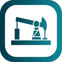 Drilling Rig Glyph Gradient Corner Icon vector