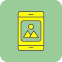 Mobile Application Glyph Gradient Corner Icon vector