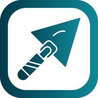 Trowel Glyph Gradient Corner Icon vector