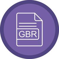 GBR File Format Line Multi Circle Icon vector