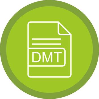 DMT File Format Line Multi Circle Icon vector