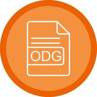 ODG File Format Line Multi Circle Icon vector