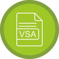 VSA File Format Line Multi Circle Icon vector