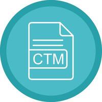 ctm archivo formato línea multi circulo icono vector