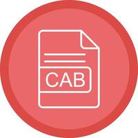 CAB File Format Line Multi Circle Icon vector