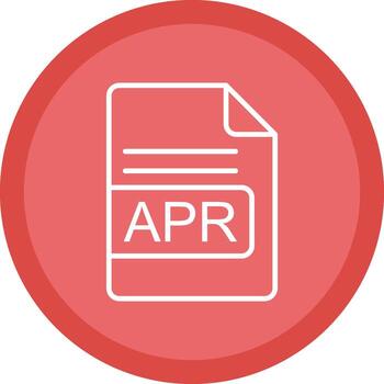 APR File Format Line Multi Circle Icon vector