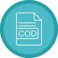 COD File Format Line Multi Circle Icon vector