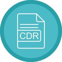 cdr archivo formato línea multi circulo icono vector