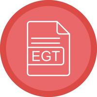 EGT File Format Line Multi Circle Icon vector