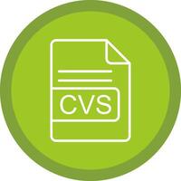 CVS File Format Line Multi Circle Icon vector