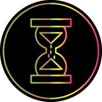 Hourglass Line Gradient Due Color Icon Design vector