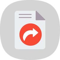 Send File Flat Curve Icon Design vector