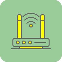 Wireless Modem Glyph Gradient Corner Icon vector